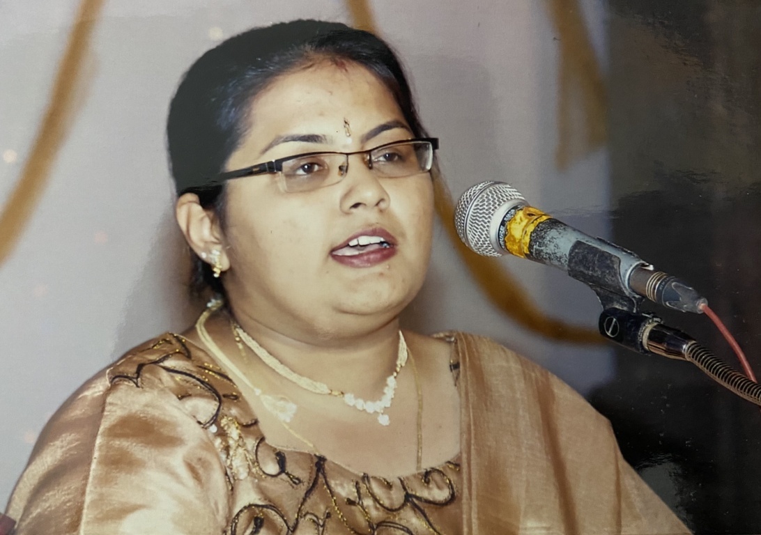 Resp. Amruta Khaty addressing the audience during the program. 